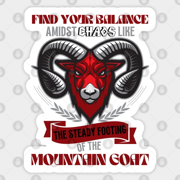 Mountain Goat Sticker by Pearsville